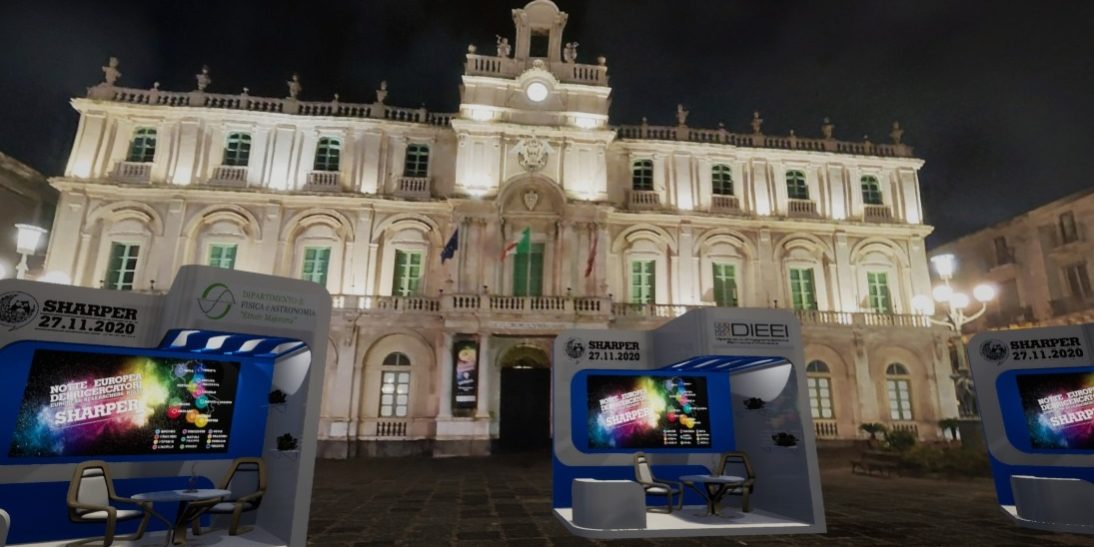 Piazza della Ricerca piazza università a catania con stand virtuali