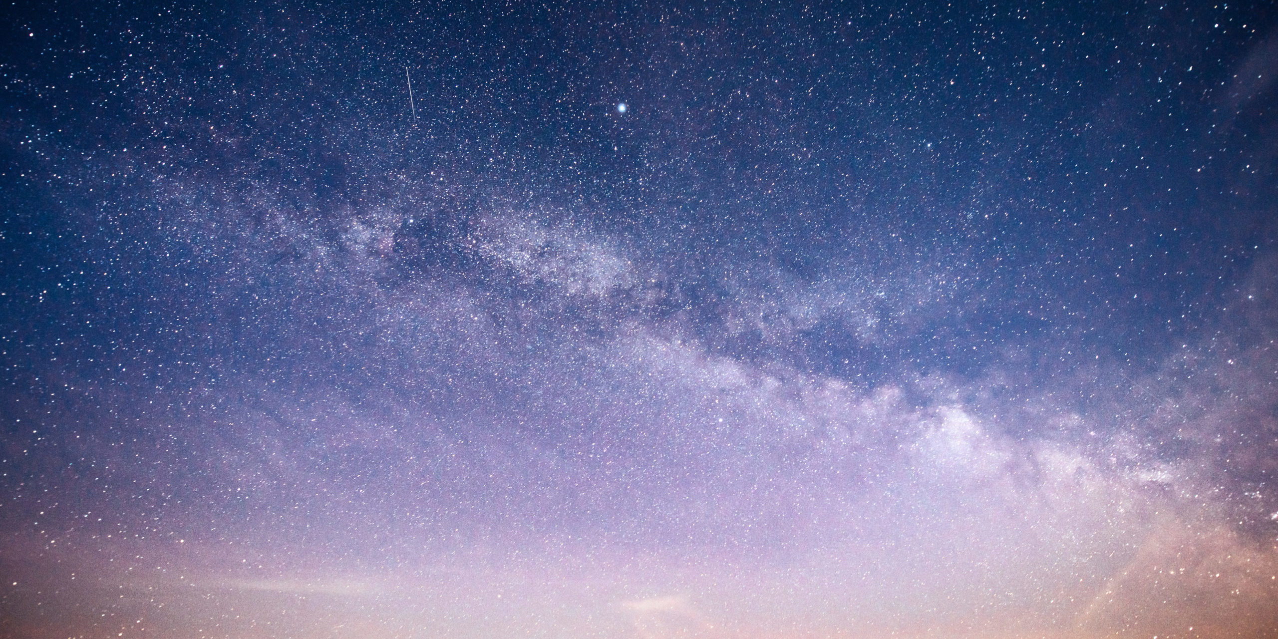 Vibrant night sky with stars and nebula and galaxy. Deep sky astrophoto