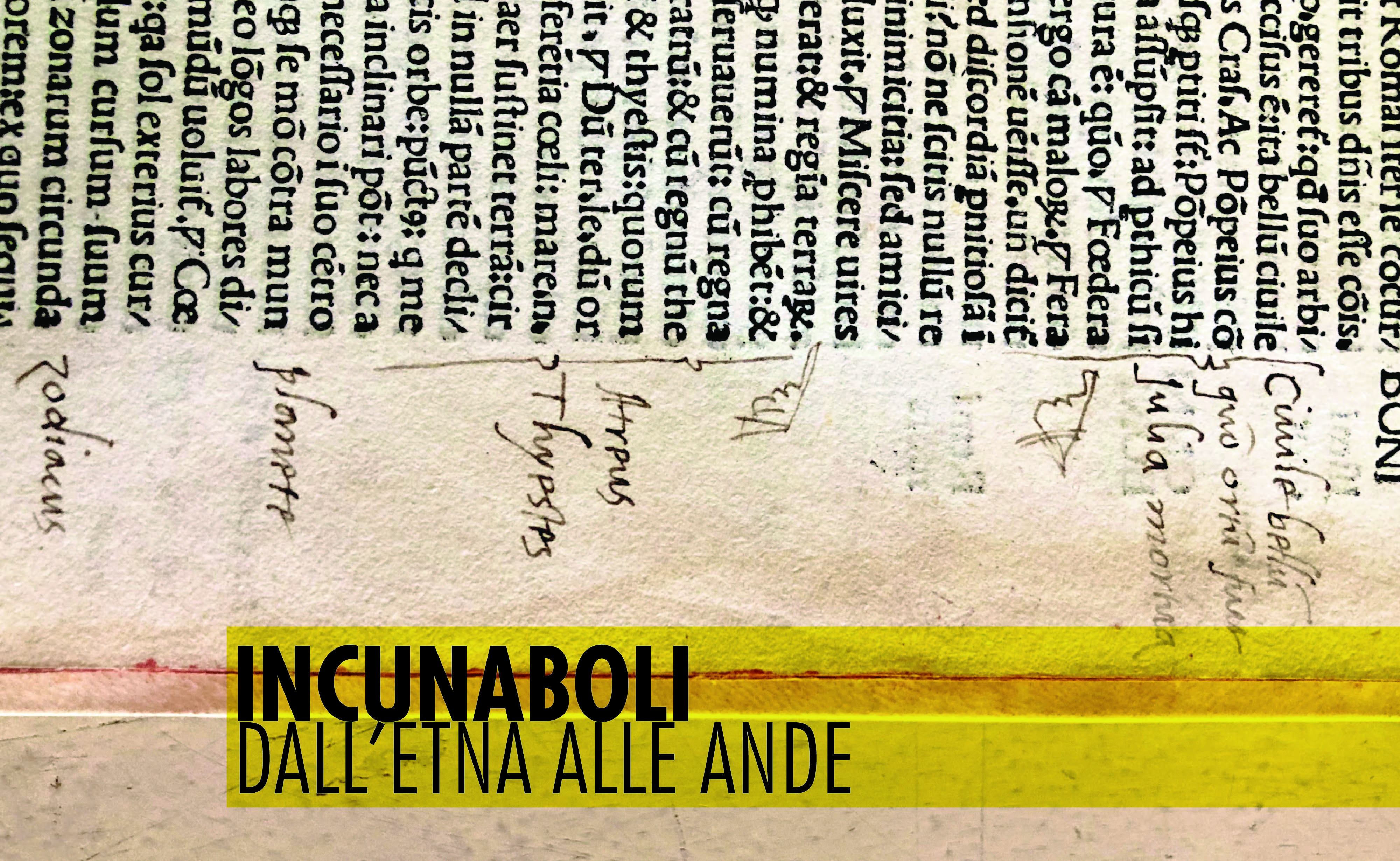 Incunaboli dall’Etna alle Ande