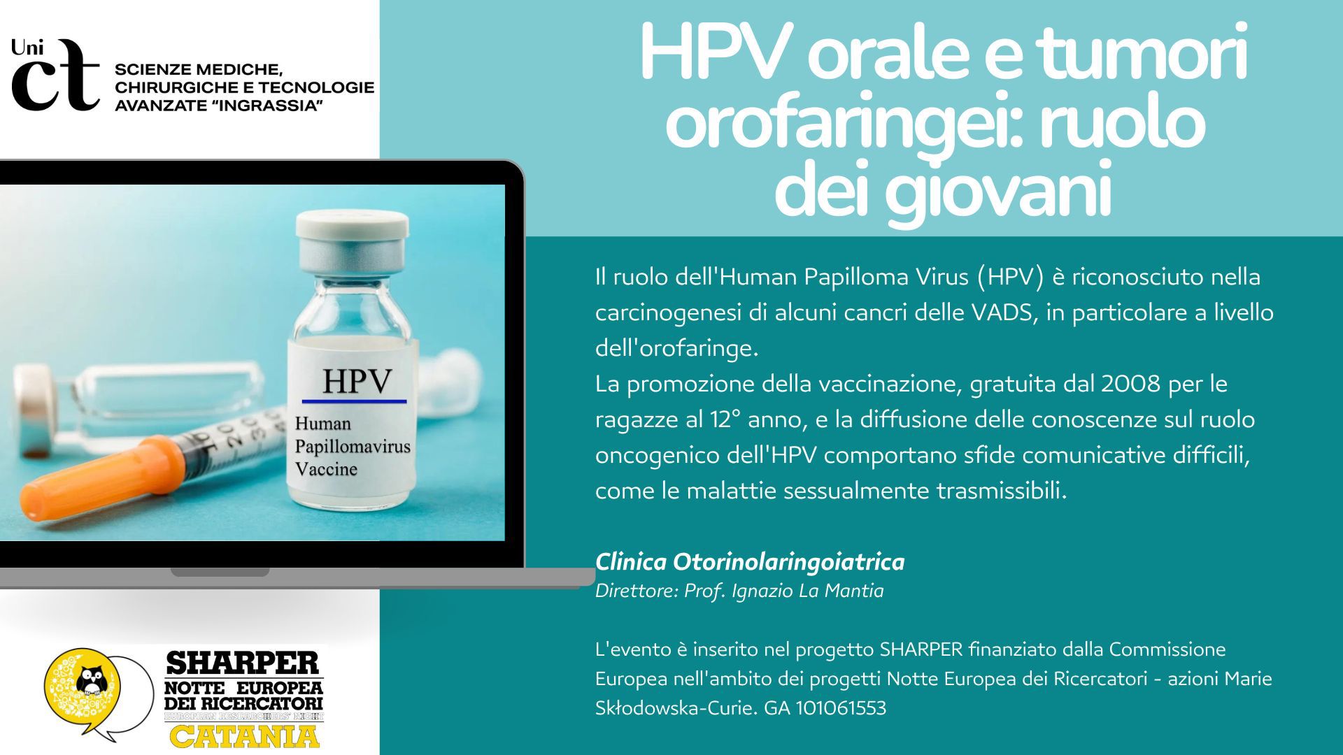 HPV ORALE E TUMORI OROFARINGEI: RUOLO DEI GIOVANI