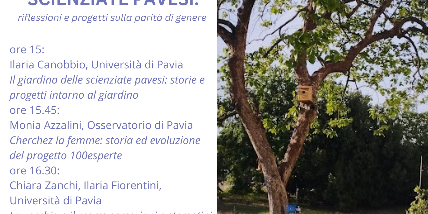 Il giardino delle scienziate pavesi: riflessioni e progetti sulla parità di genere
