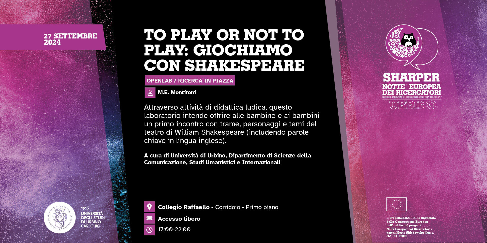 TO PLAY OR NOT TO PLAY: GIOCHIAMO CON SHAKESPEARE