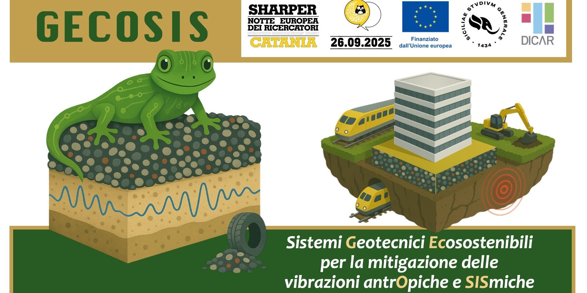 GECOSIS: sistemi Gotecnici ECosostenibili per la mitigazione delle vibrazioni antrOpiche e SISmiche