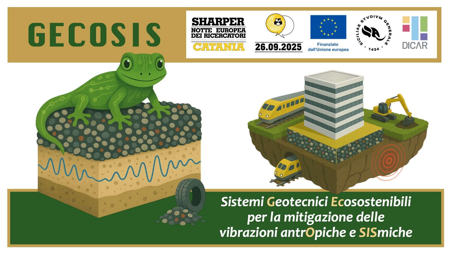 GECOSIS: sistemi Gotecnici ECosostenibili per la mitigazione delle vibrazioni antrOpiche e SISmiche