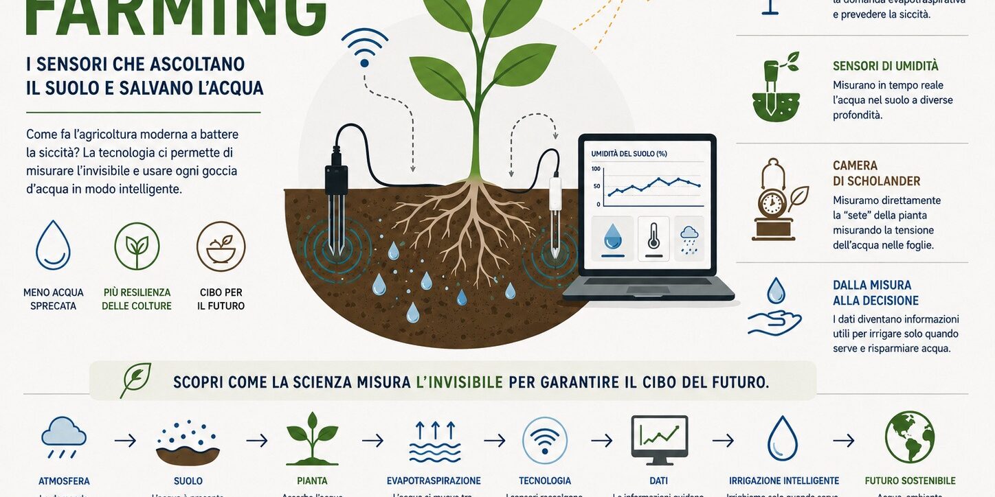 Digital Farming: i sensori che ascoltano il suolo e salvano l’acqua