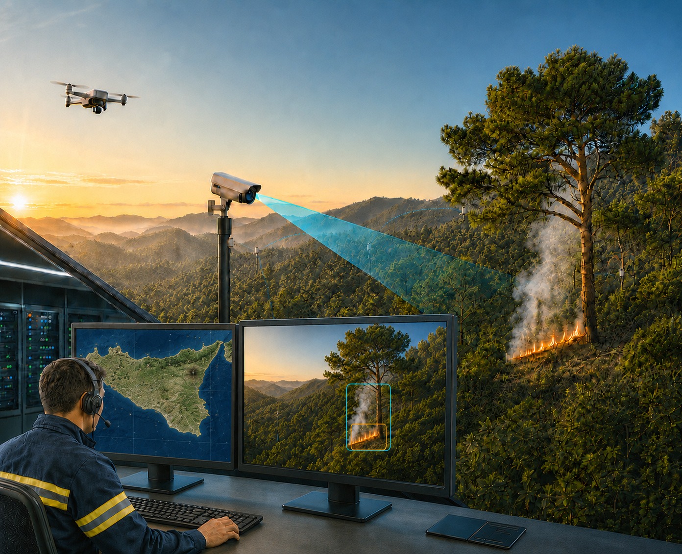 Quando l’AI vede il fuoco prima di noi: L’Intelligenza Artificiale per difendere la Sicilia dagli incendi boschivi
