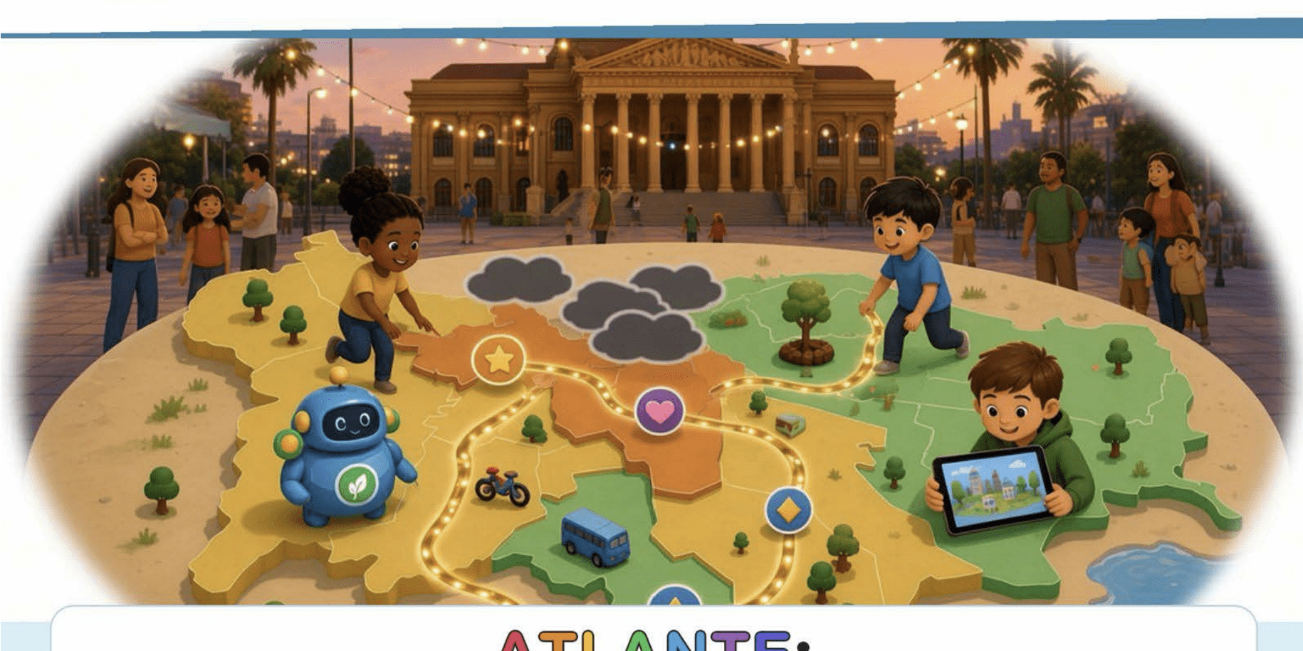 Atlante: Aria Pulita Palermo — Percorsi del gioco 3D